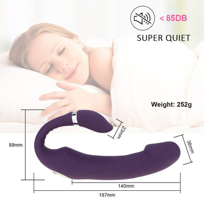 Sex Vibrator G-spot Simulate Soft Double-head Vibrate Sex Toys For Woman Clit Massager Rechargeable C-shape For Couple Fun