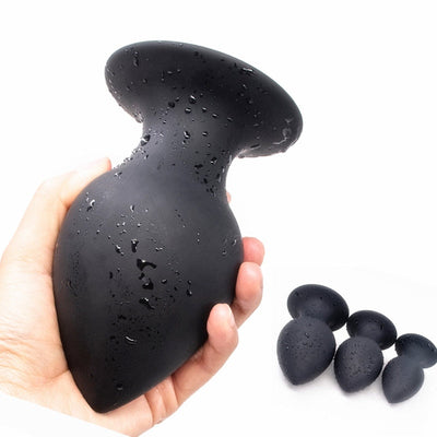 Squeezable Huge Butt Plug with Sucker Silicone Soft Anal Plug Speculum Anus Heavy Prostate Massager Anal Sex Toys for Women Men