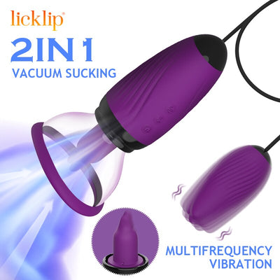 Sucking Vibrator Clit Stimulator ลิ้นเลียของเล่น G-Spot Bullet Vibrator เต้านม Nipple Sucker Vibrator หญิงนวด