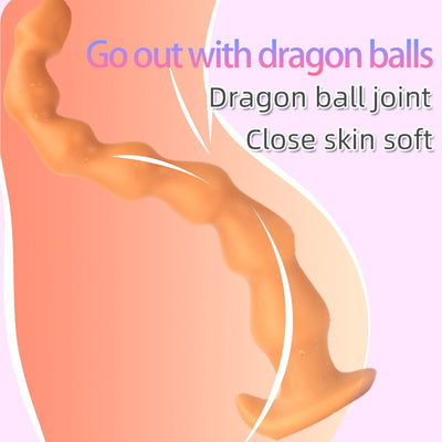 Super Long Anal Plug Penis Prostate Massage Anus Dilator Vagina Masturbation Adult for Women and Men Anal Beads Fisting Sex Toys