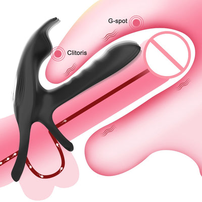 คู่ Vibrator Dual มอเตอร์ Cockring ไร้สาย Cock แหวนอวัยวะเพศชายผู้ใหญ่ของเล่นเซ็กซี่ชาย Delay Ejaculation Penisring