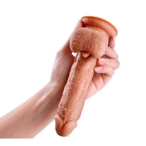 Silicone TPE - Scorpio Thrusting Realistic Dildo Vibrator (Beige) female sex toys